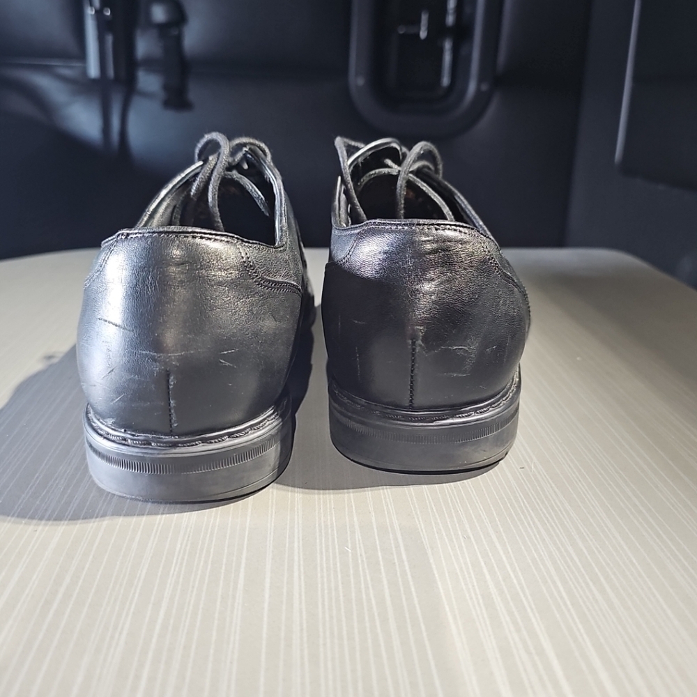 Clarks Men's 9‎ Derby Oxfords Black Leather Lace Up  Medium (D, M) Good PreOwned - Picture 6 of 12